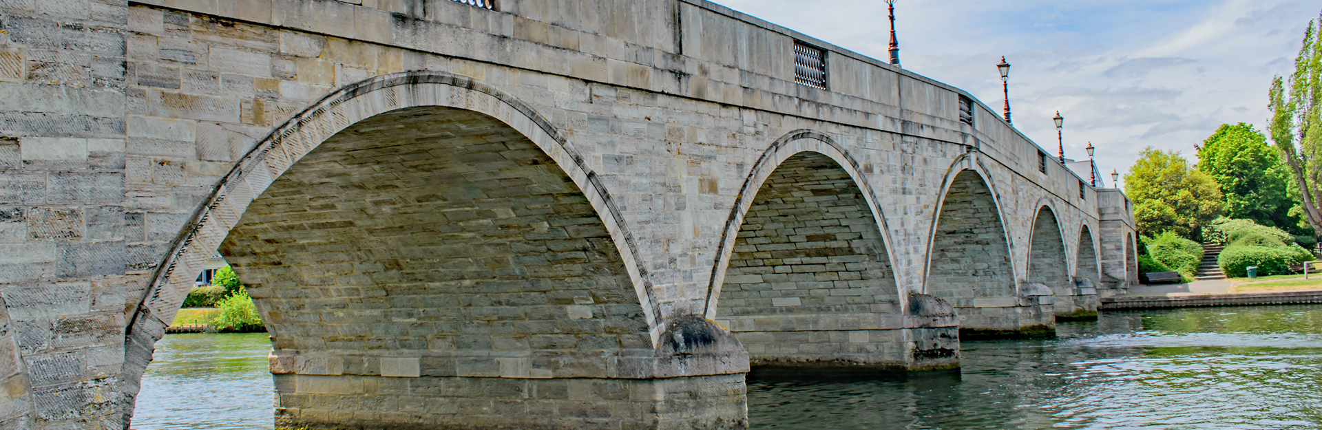 Chertsey Bridge and river