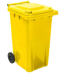 Yellow bin for clinical waste