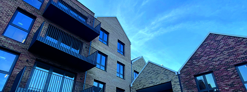 Balconies on a block of flats