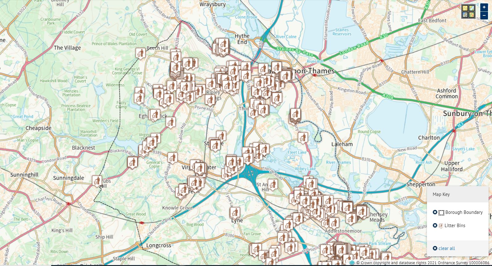 Bin map