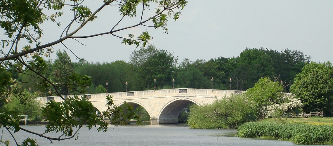 Bridge at Chertsey over River Thames