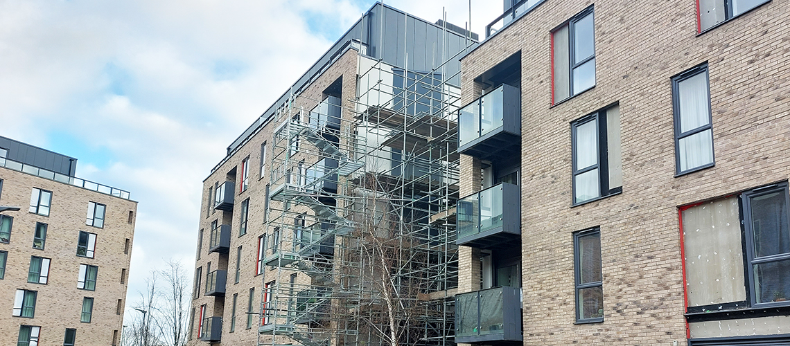Scaffolding on flats at AddlestoneOne