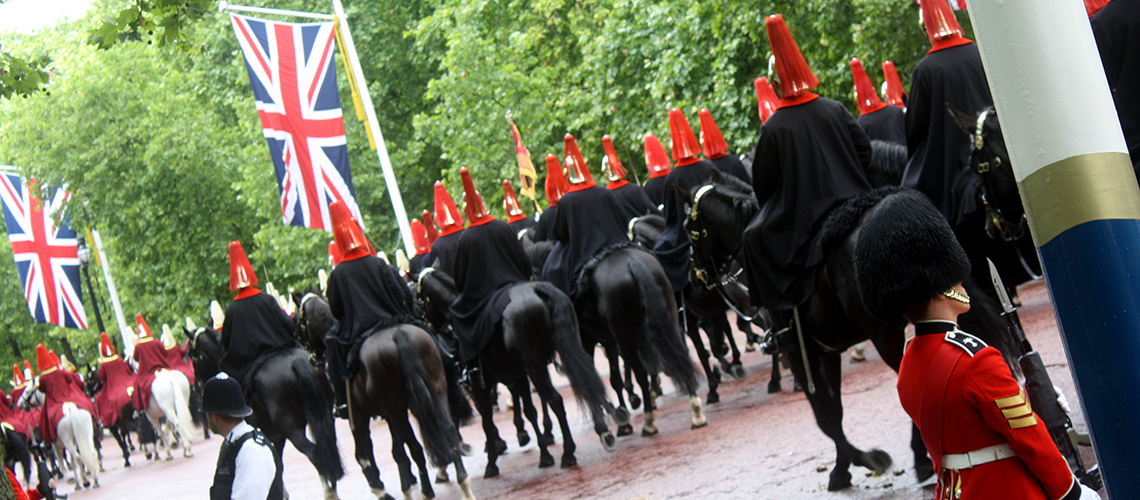 Horse riders in Royal procession