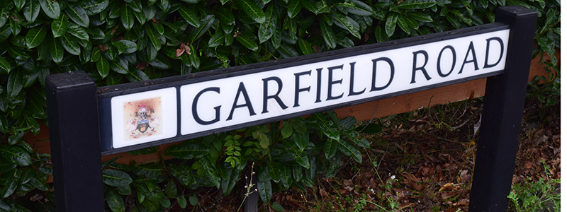 Road sign for Garfield Road