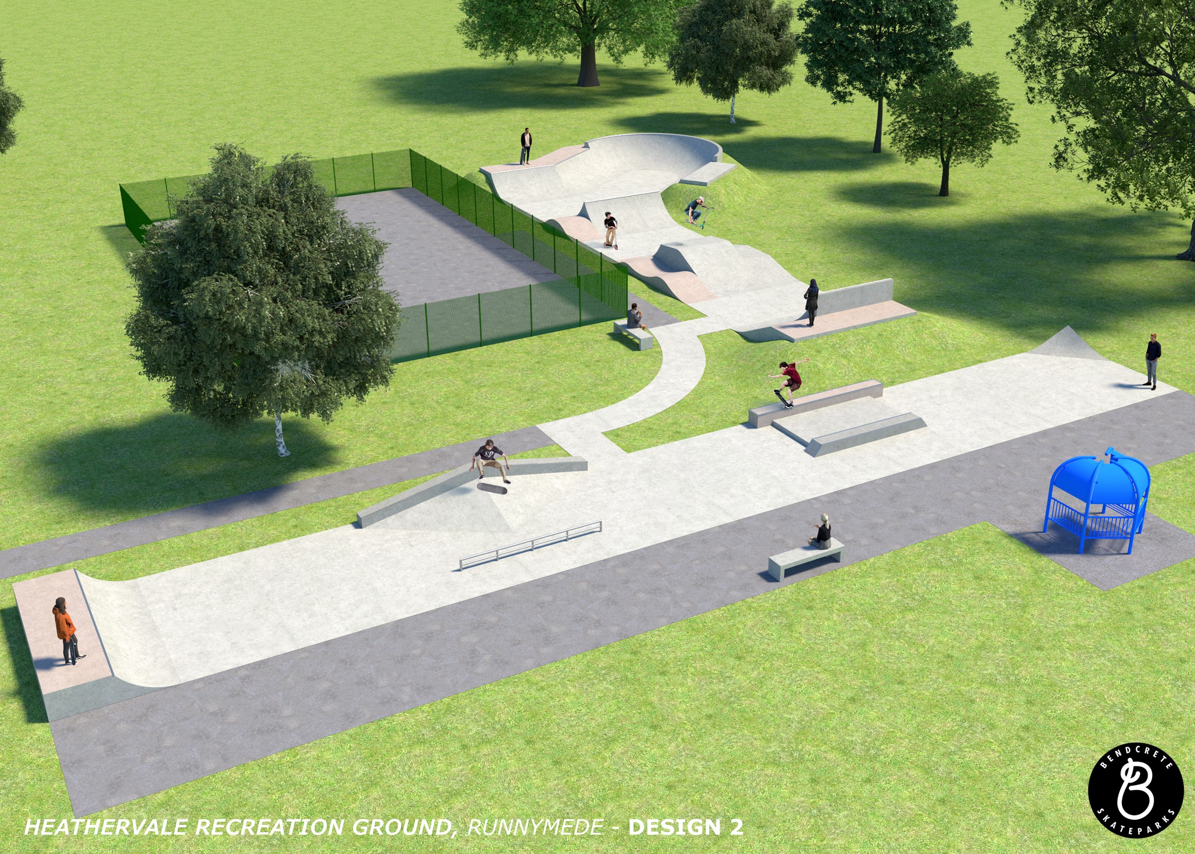 Heathervale Park skate facilities option 2