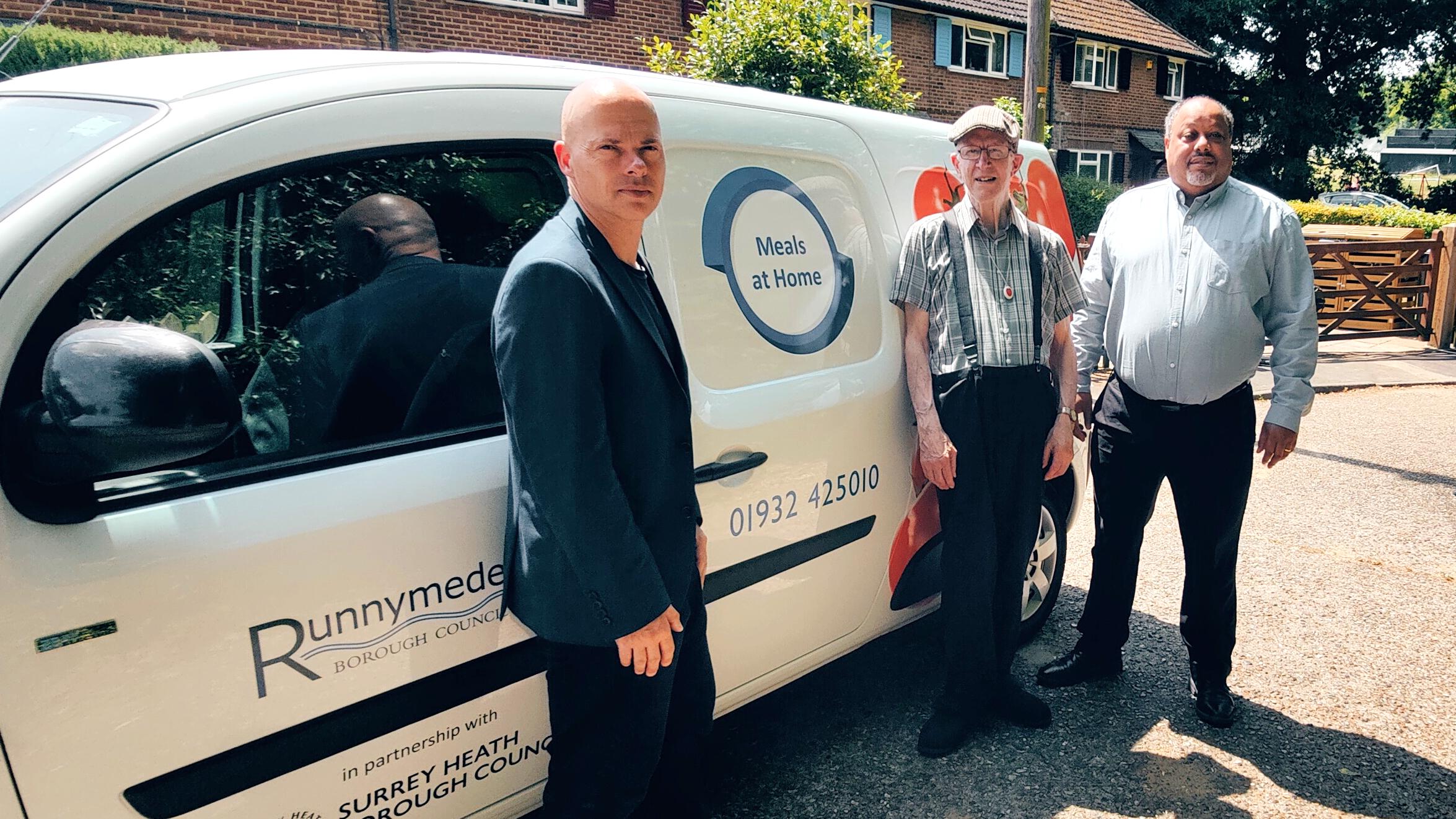 Cllr Howorth and Cllr Lewis with resident Norman