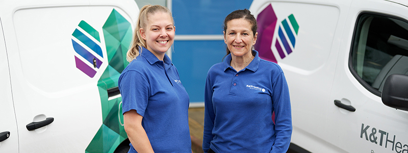 Two staff from K&amp;T Heating