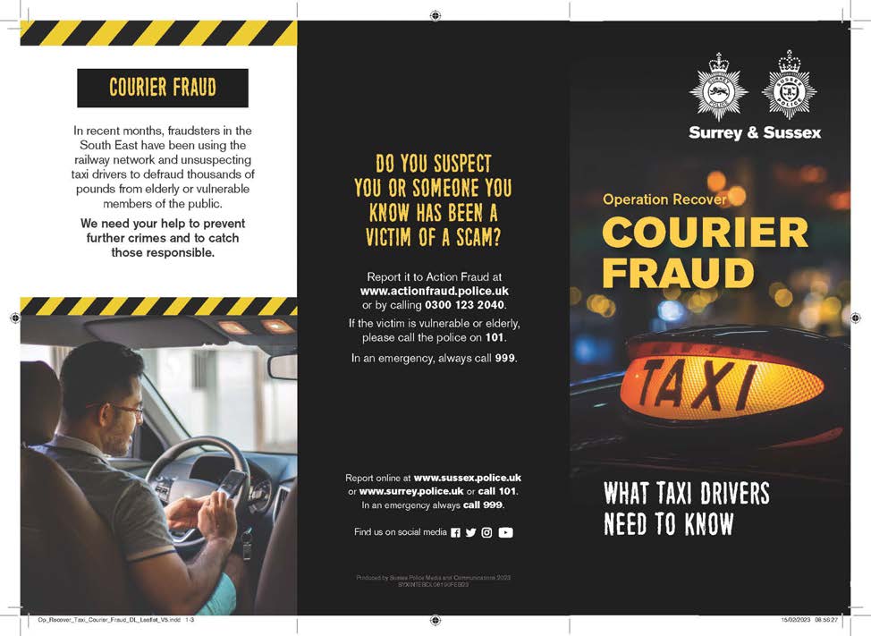 Operation Recover - Courier Fraud leaflet