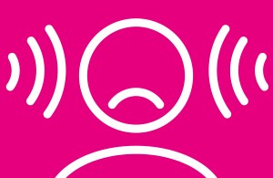 Icon of person surrounded by noise