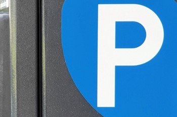 Parking sign on parking meter