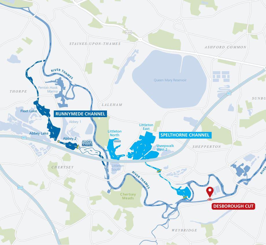 Map of the river thames scheme