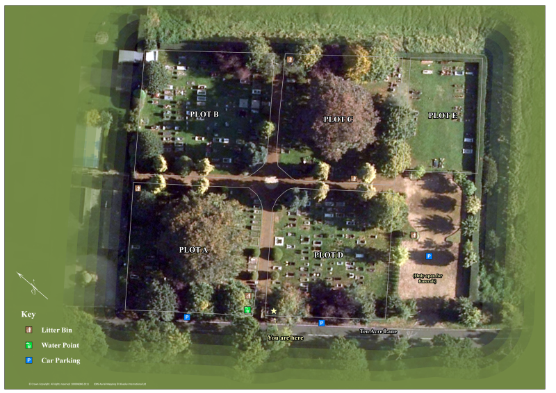 Thorpe cemetry map