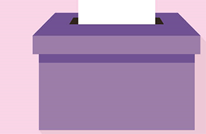 Voting box and slip
