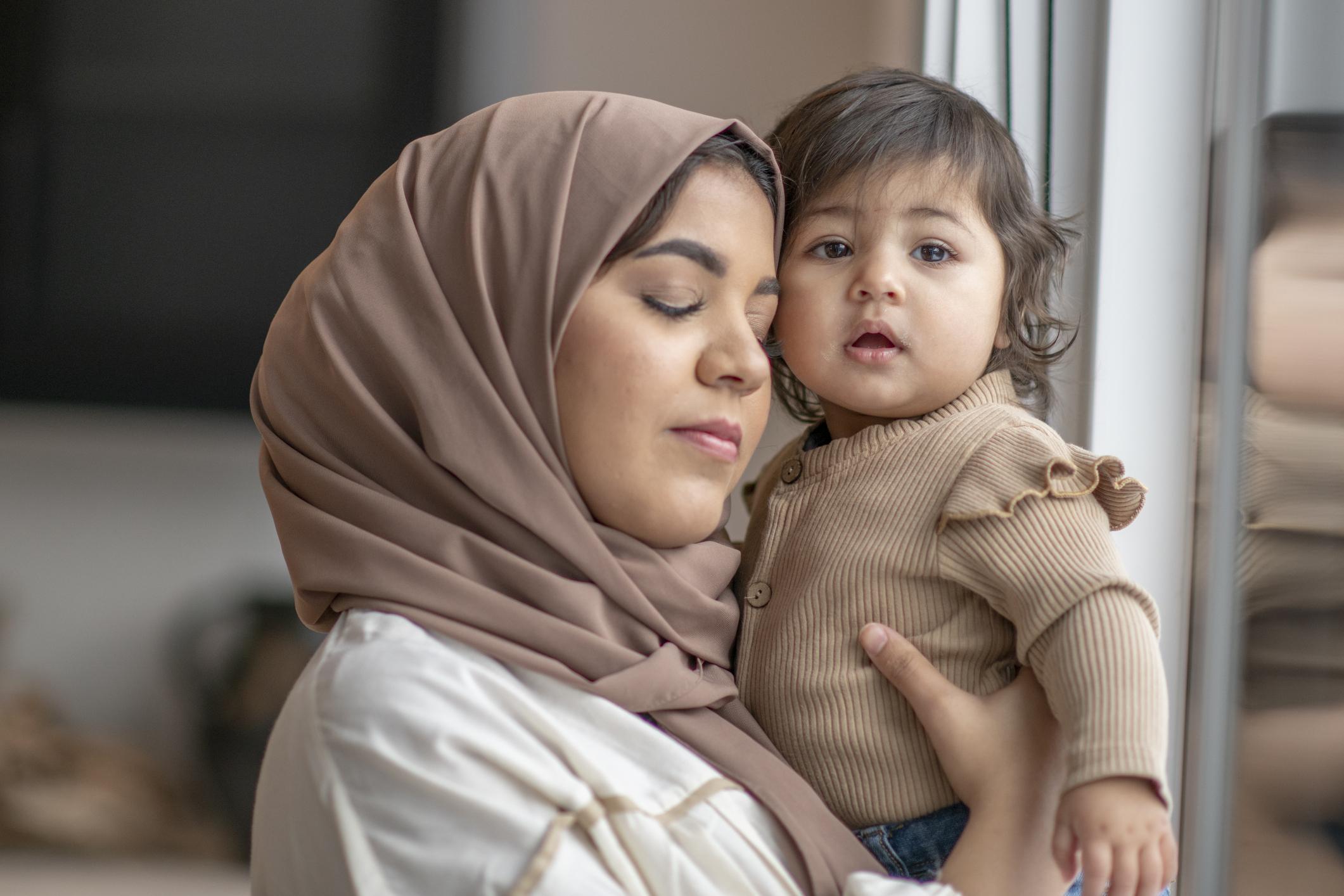 Afghan mum and child