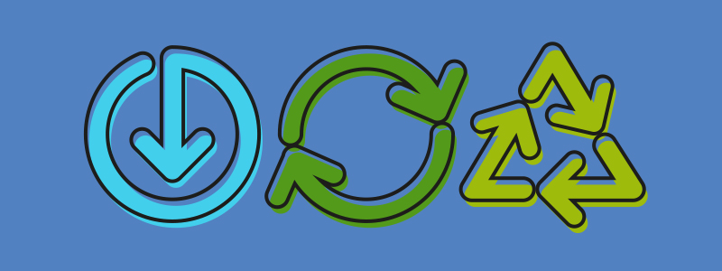 Reduce, reuse, recycle logo