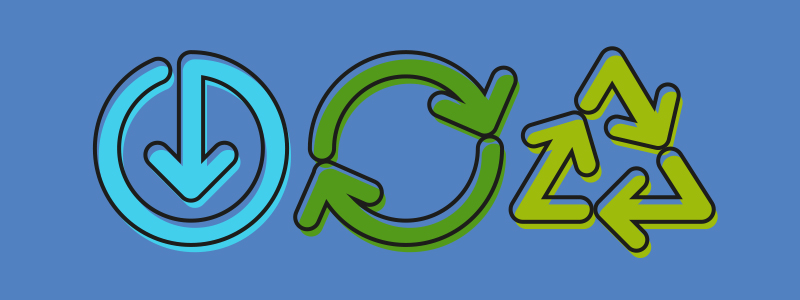Reduce, reuse, recycle logo