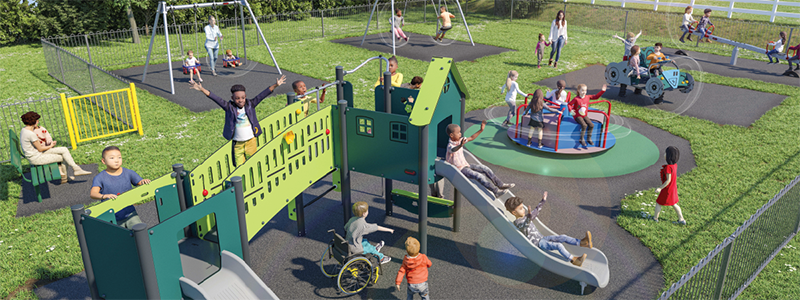 New play equipment at King George V